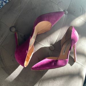 Purple manolo blahnil pump